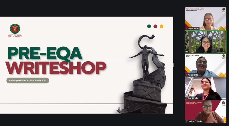 The DLVM and MPM SAR Writing Teams, and the QAO Director, together with the QA Project Staff, attend the Pre-EQA Writeshop 2025 via Zoom Meeting_1