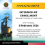 Extension of Enrollment