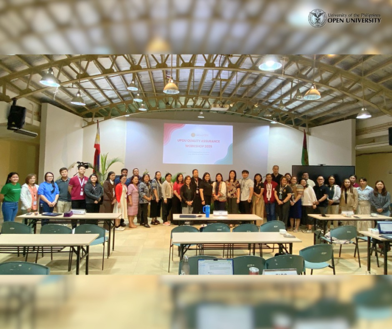 Participants from various UPOU offices and units gather for the UPOU QA Workshop 2025