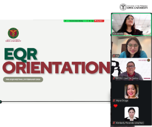 The AA, MENRM, MIH and BES Program Chairs, and the QAO Director, together with the QA Project Staff, attend the Pre-EQA Orientation 2026 via Zoom Meeting.