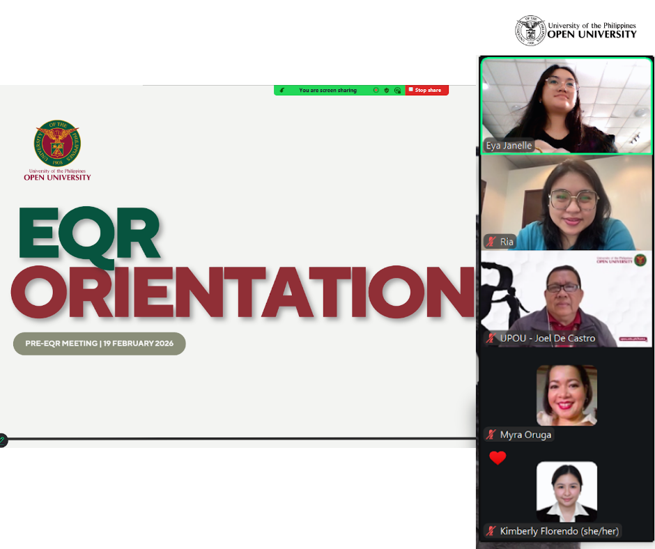 The AA, MENRM, MIH and BES Program Chairs, and the QAO Director, together with the QA Project Staff, attend the Pre-EQA Orientation 2026 via Zoom Meeting.