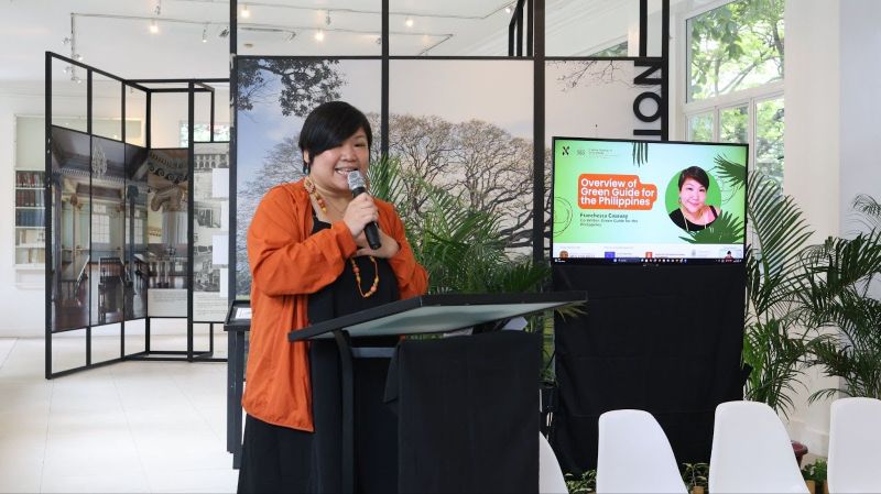 Franchesca Casauay briefs the participants about the main findings of the Green Guide. Photo courtesy of UPOU Office of Public Affairs