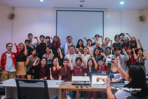 The UPOU OSA, USC and The Cursor during the oath-taking and turnover. Photo courtesy of The Cursor