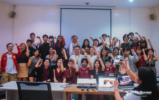 The UPOU OSA, USC and The Cursor during the oath-taking and turnover. Photo courtesy of The Cursor