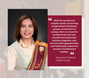 Dr. Finaflor Taylan is an Associate Professor of Social Work at UPOU’s Faculty of Management and Development Studies.