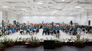UPOU faculty and staff at the International Convention Center during the launch of the MCDR program.