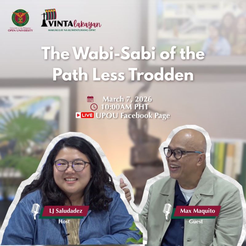 VINTAlakayan Episode 1 will feature Asst. Prof. LJ Saludadez and Dr. Max Maquito.