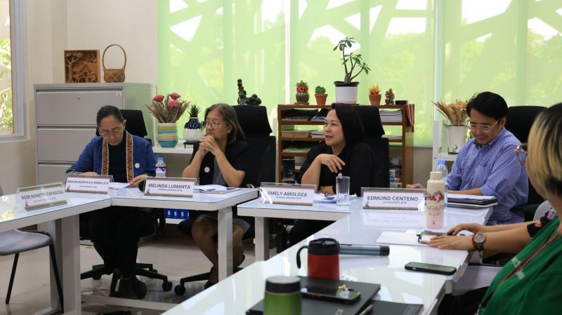 (L-R) Dr. Ma. Amihan Ramolete, DLVM Lead Reviewer; Dr. Melinda Lumanta, DLVM External Reviewer; Dr. Emely Amoloza, MPM External Reviewer; and Dr. Edmund Centeno, MPM Lead Reviewer.