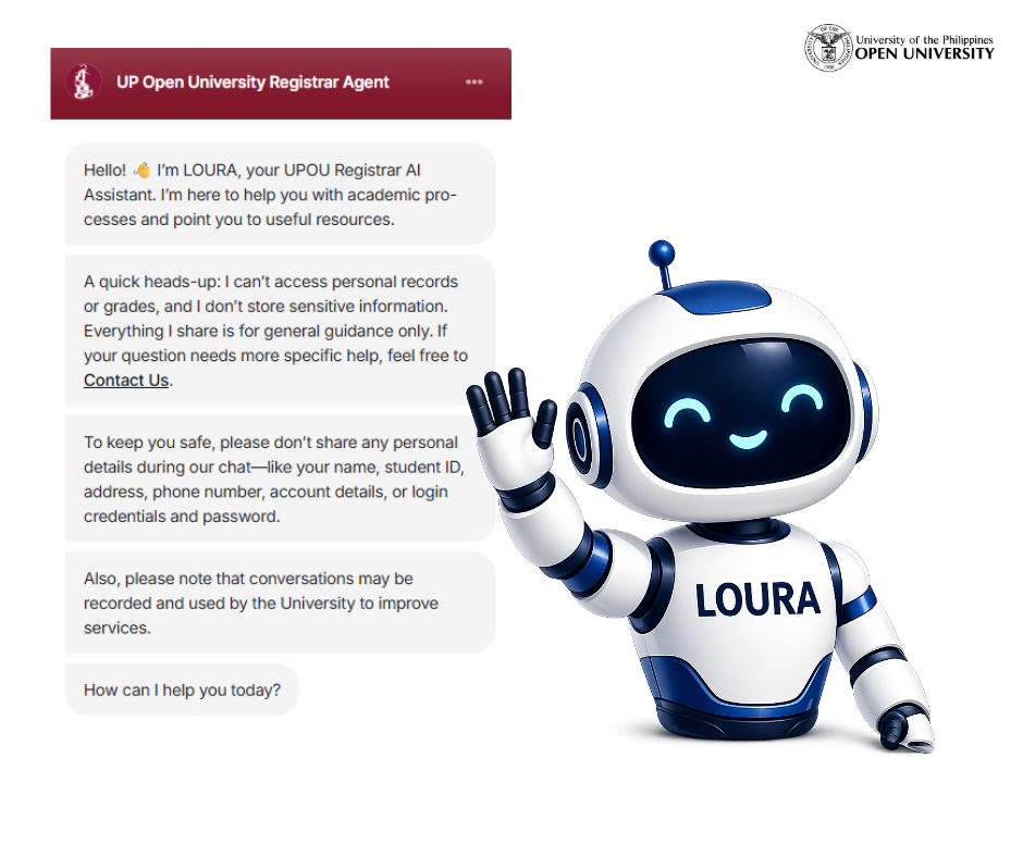UPOU OUR's Learning-Oriented University Registrar Assistant (LOURA)