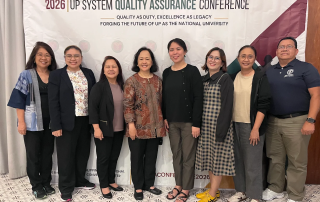 From left to right: Dr. Consuelo dL. Habito, aProf. Ria Valerie D. Cabanes, aProf. Emely M. Amoloza, Assistant Vice President for Academic Affairs: Dr. Alyssa M. Peleo-Alampay, Assoc. Prof. Aurora V. Lacaste, aProf. Blancaflor P. Arada, aProf. Tricia C. Ascan, and aProf. Joel L. De Castro.