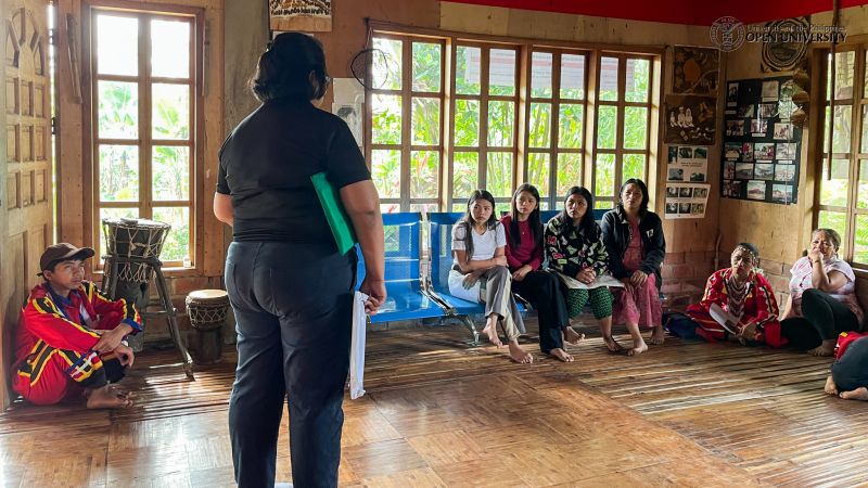 Dean Reyes shared the educational opportunities available to Daraghuyan tribe members at UPOU.