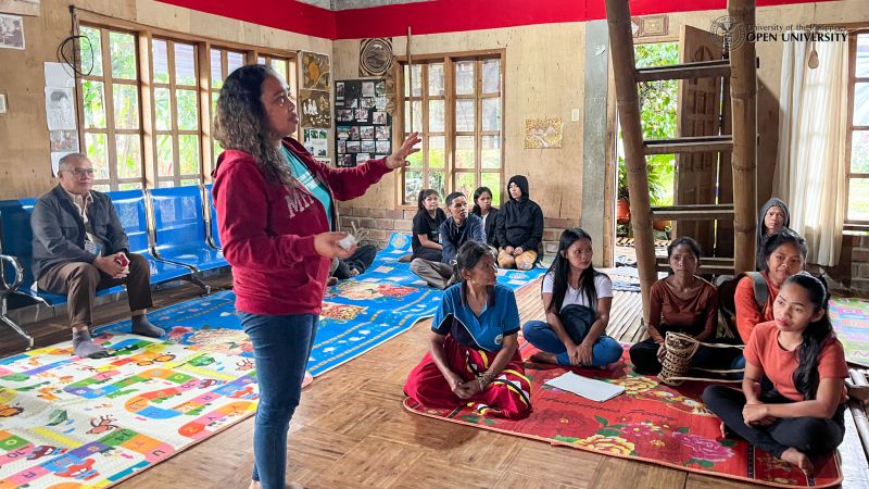 Asst. Prof. Bello engages with Daraghuyan youth during the training needs assessment.
