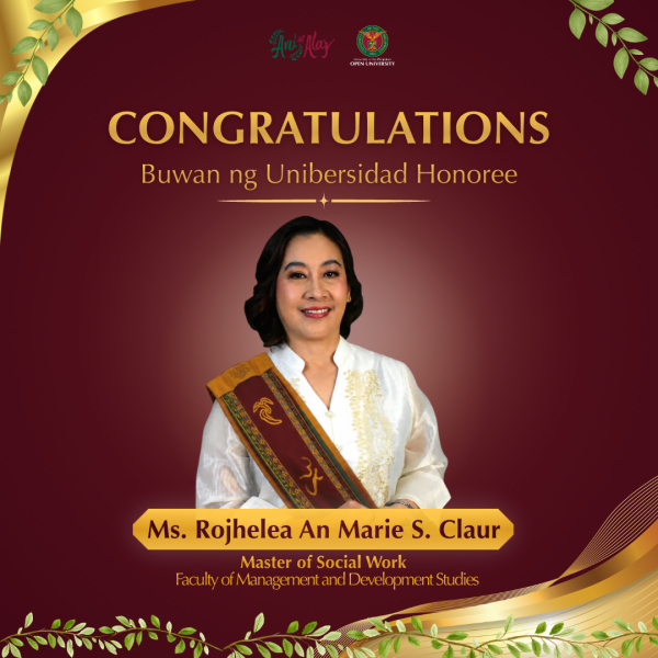 Rojhelea An Marie S. Claur, Master of Social Work Alumna- Buwan ng Unibersidad 2026 Honoree