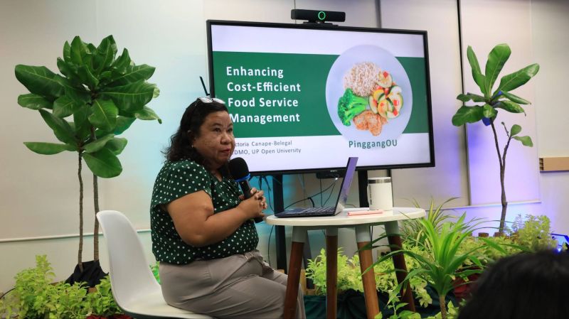 Chief Belegal shared how UPOU reduced food expenditures with sustainable and healthy food practices.