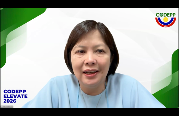 Chancellor Joane V. Serrano delivers the welcome remarks and provides an overview of CODEPP Elevate 2026.