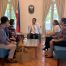 Chancellor Prof. Joane V. Serrano (third from left) and (PCG Honolulu Consul General Arman R. Talbo (center) discuss potential areas of collaboration, together with FICS Dean Assoc. Prof. Roberto B. Figueroa Jr., UPOU ICTDO Director Assoc. Prof. Reinald Adrian DL. Pugoy, , Deputy Consul General Pamela F. Durian-Bailon, and Political Assistant Elaine Justine L. Aldaya. (Photo courtesy of PCG Honolulu)