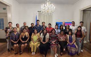 Members of the UPOU Delegation and participants of the Talk Story: A UP VINTA Learning Caravan following discussions on opportunities for learning and collaboration. (Photo courtesy of PCG Honolulu)