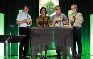 UPOU Chancellor Dr. Joane V. Serrano (second from left) during ICoME 2026 Memorandum of Understanding (MOU) signing ceremony. (Photo courtesy of Peter W K Leong)