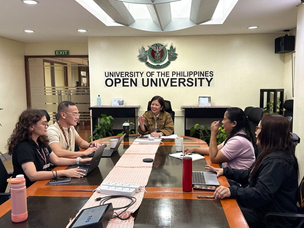 UPOU Chancellor Joane V. Serrano leads the inaugural meeting of the Dagitab Digital Transformation Committee on 28 July 2026, as members discuss e-spasyOU and other priority initiatives under the University's digital transformation agenda.