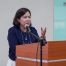 Dr. Joane V. Serrano, Chancellor of UPOU, shares insights on scale, inclusion, and inter-sectoral coordination in flexible education, highlighting their relevance to the upcoming global gathering in Cebu, during the press conference held on 26 September 2026 at the University of the Philippines in Bonifacio Global City.