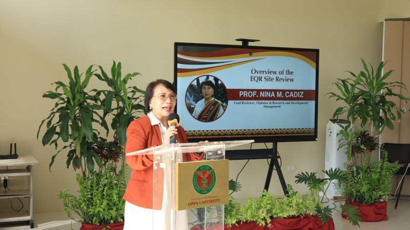 Prof. Nina M. Cadiz presents an overview of the External Quality Review (EQR) process.